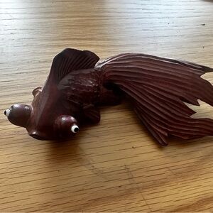 Rare Wooden Goldfish Handmade